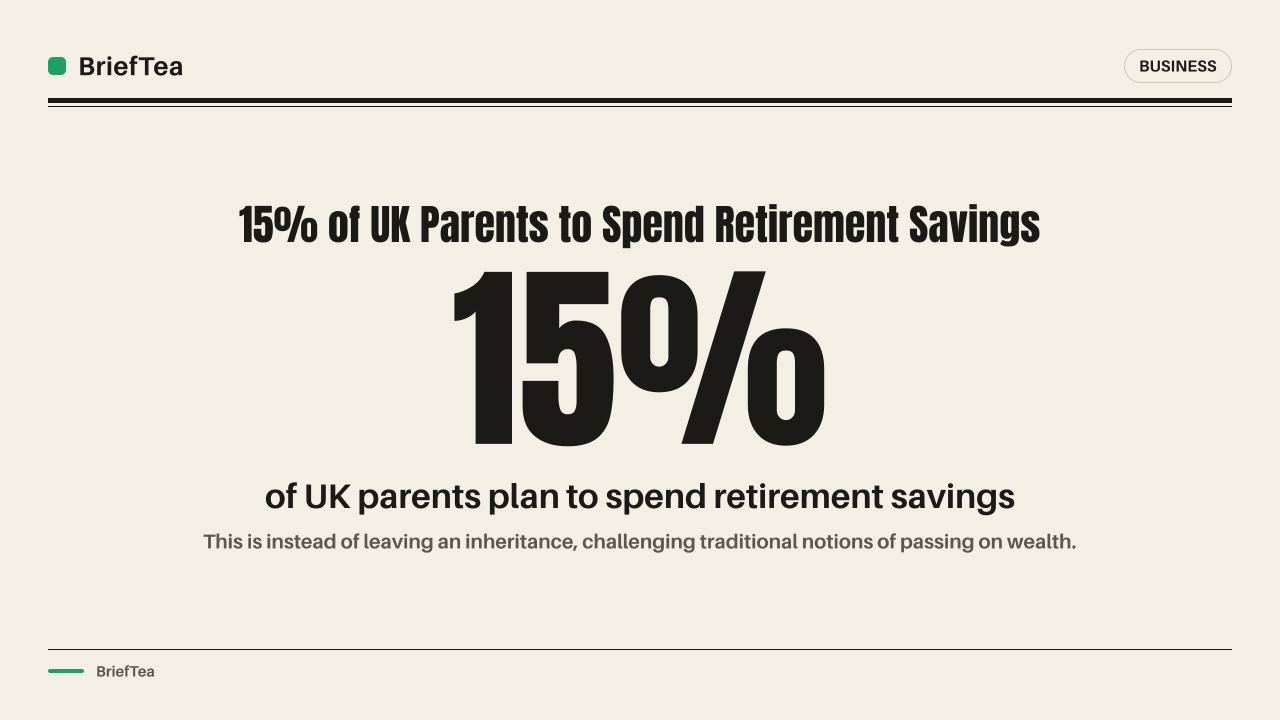 More UK parents plan to spend retirement savings instead of leaving inheritance