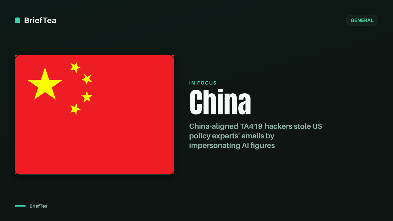 China-aligned TA419 hackers stole US policy experts' emails by impersonating AI figures
