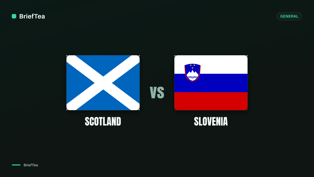 Scotland's football team loses to Slovenia, damaging Euros qualification hopes
