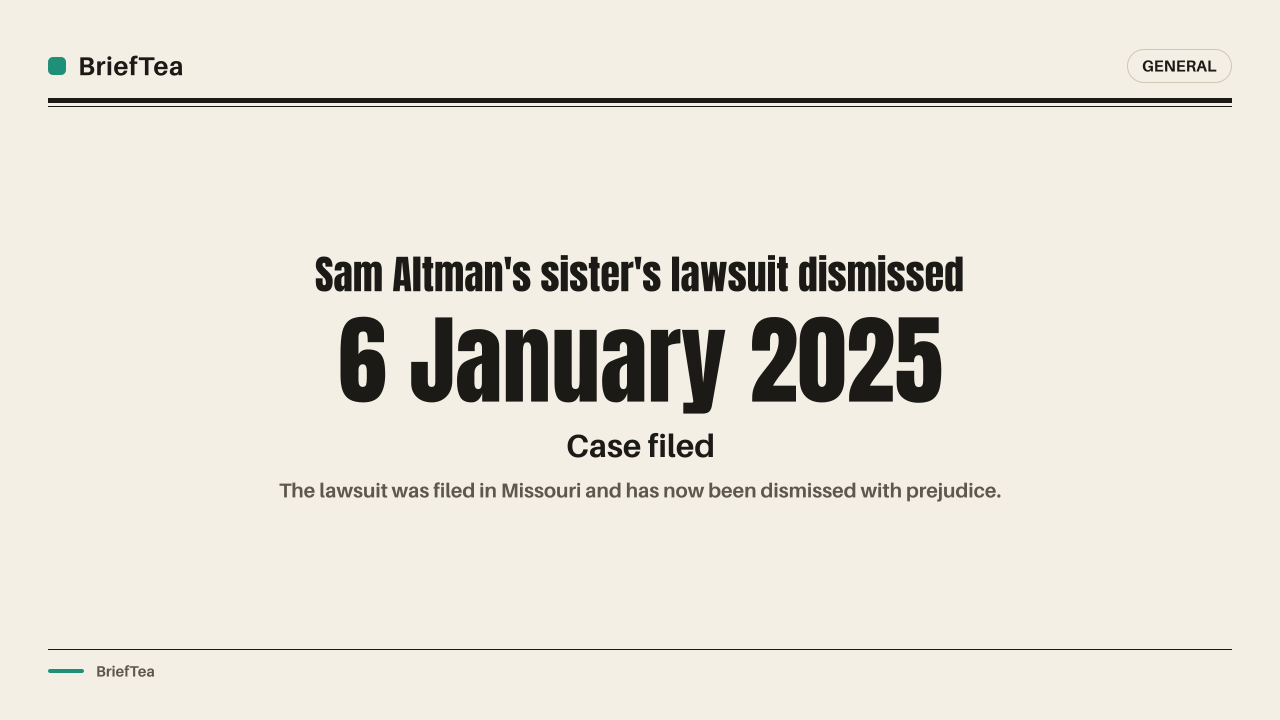 Judge throws out Sam Altman's sister's abuse lawsuit after she skipped three medical exams