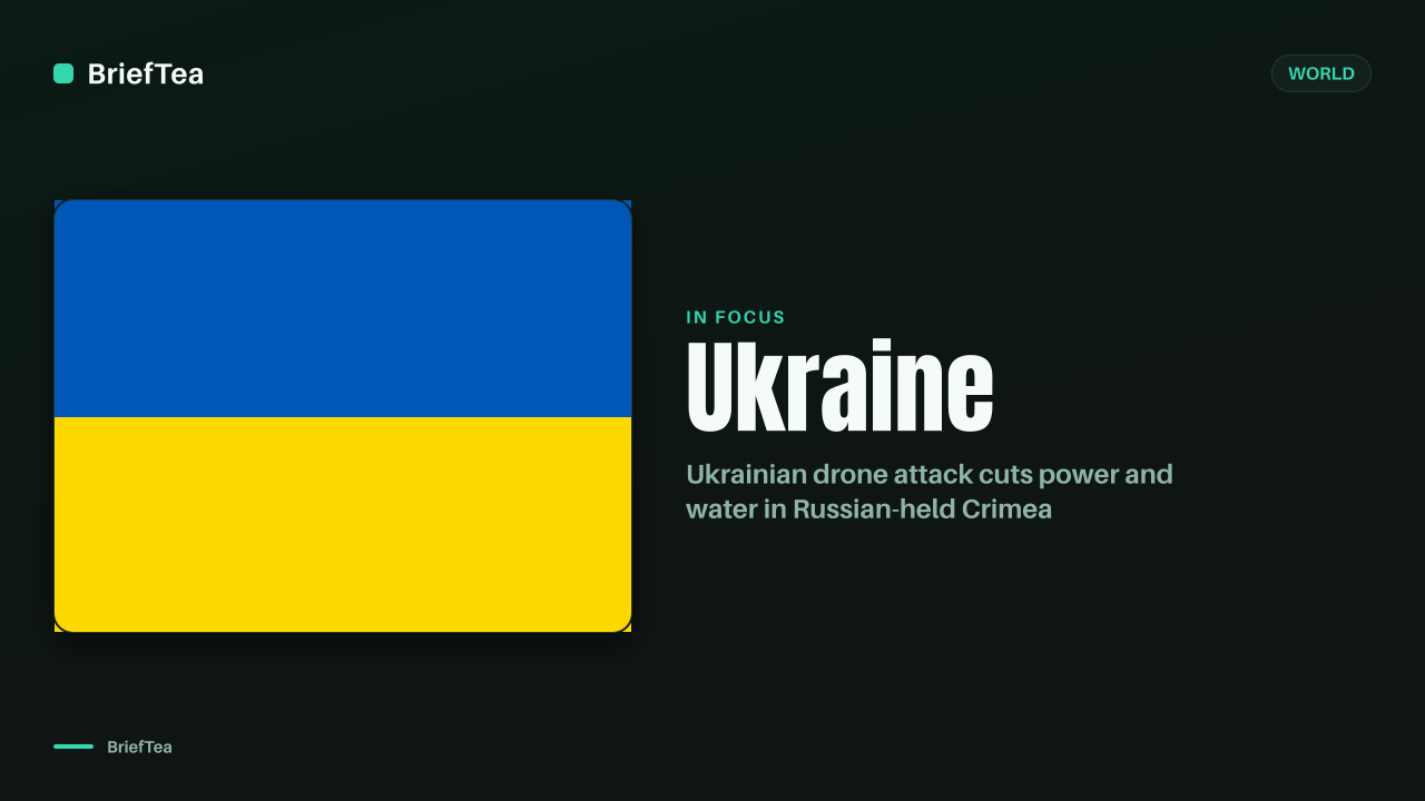 Ukrainian drone attack cuts power and water in Russian-held Crimea