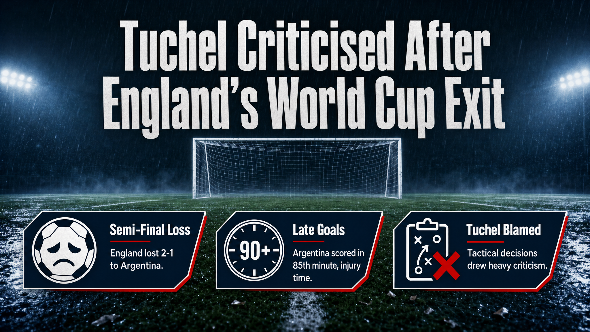 Tuchel criticised after England's World Cup semi-final defeat