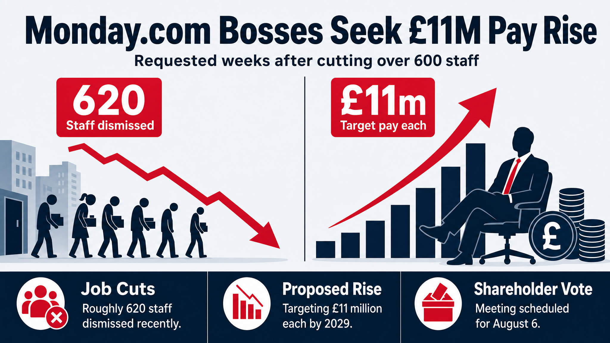 Monday.com bosses seek double pay just weeks after cutting 600 jobs
