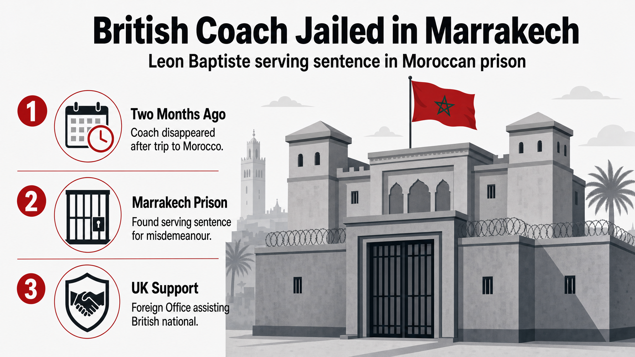 British athletics coach Leon Baptiste found in Marrakech prison