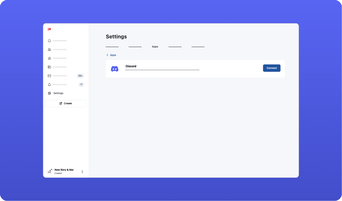 Illustration of installation flow for Patreon's discord integration