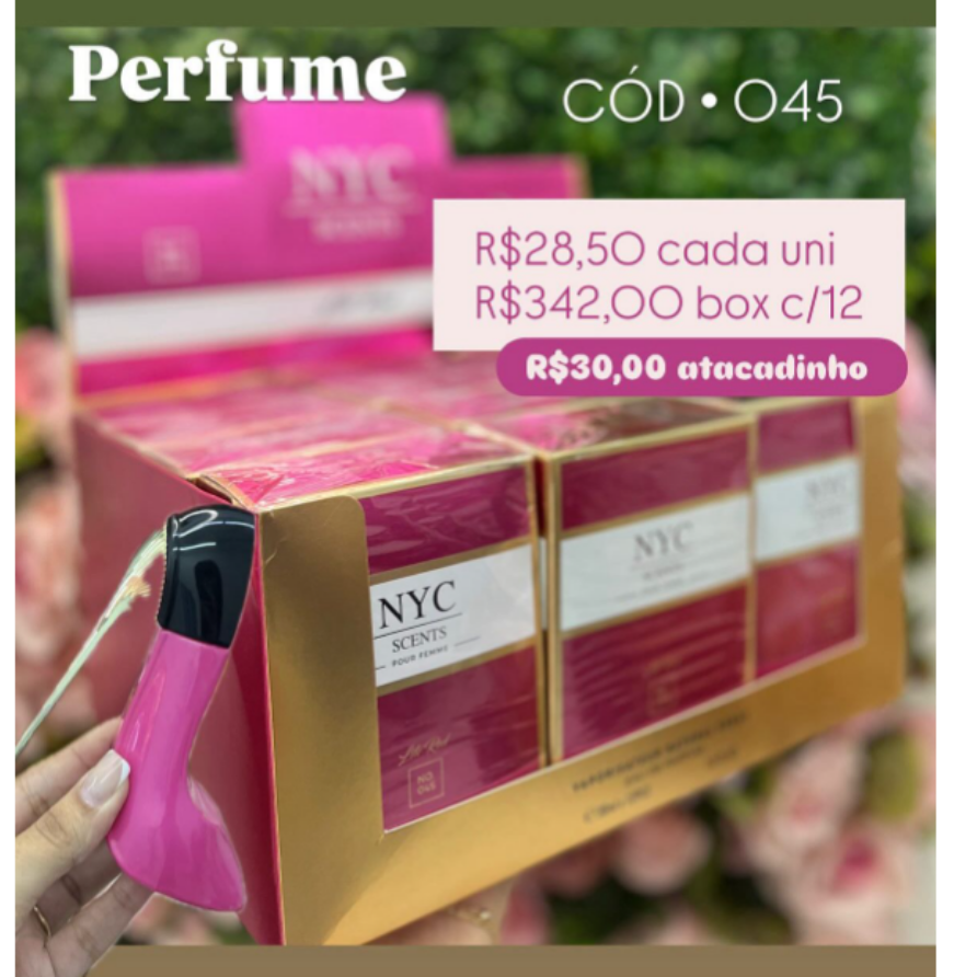 045 PERFUME NYC LITE RED 30 ML BOX COM 12 UNIDADES em São Paulo/SP, Brás