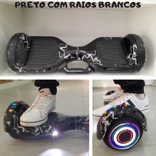 Hoverboard 6.5 (CL) Preto com Raio Branco