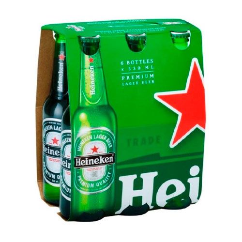 Pack de cerveja heineken long neck 330ml c/6 unidades