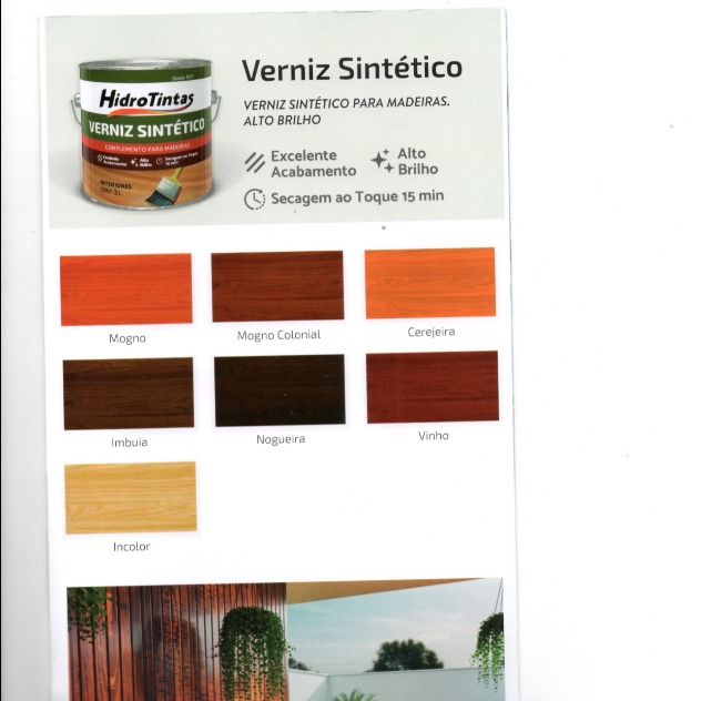 CORES VERNIZ HIDROTINTAS
