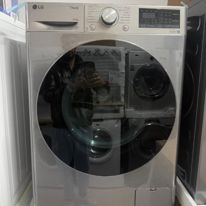 LAVASECARROPA LG 9.5 KG INVERTER ACERO