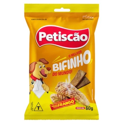 Bifinho Petiscão Tablete Frango 60g