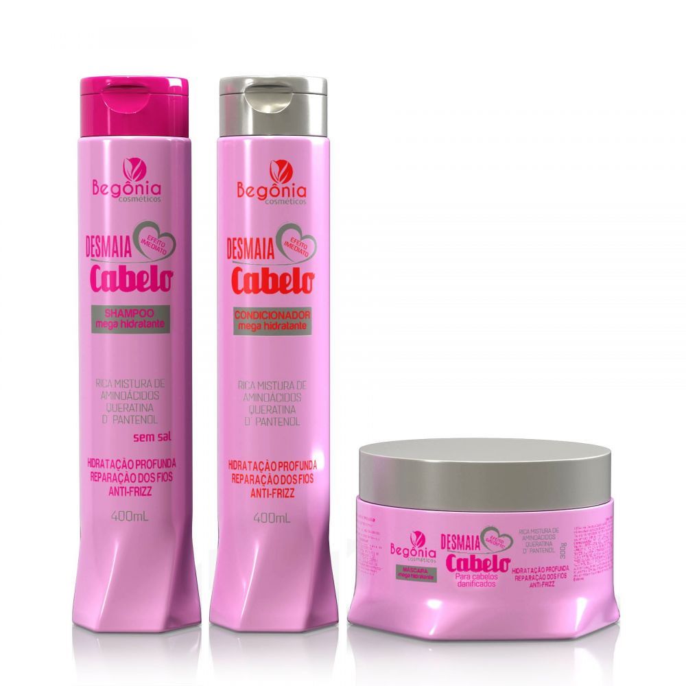 PROMOCIONAL kit begonia desmaia cabelo 3 itens