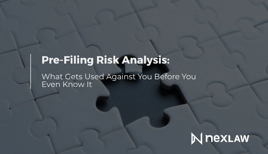 Pre-Filing Risk Analysis:<br /> What Gets Used Against You