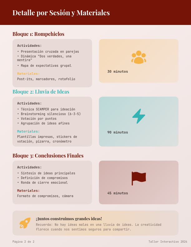 Agenda para Workshop de Innovación y Diseño