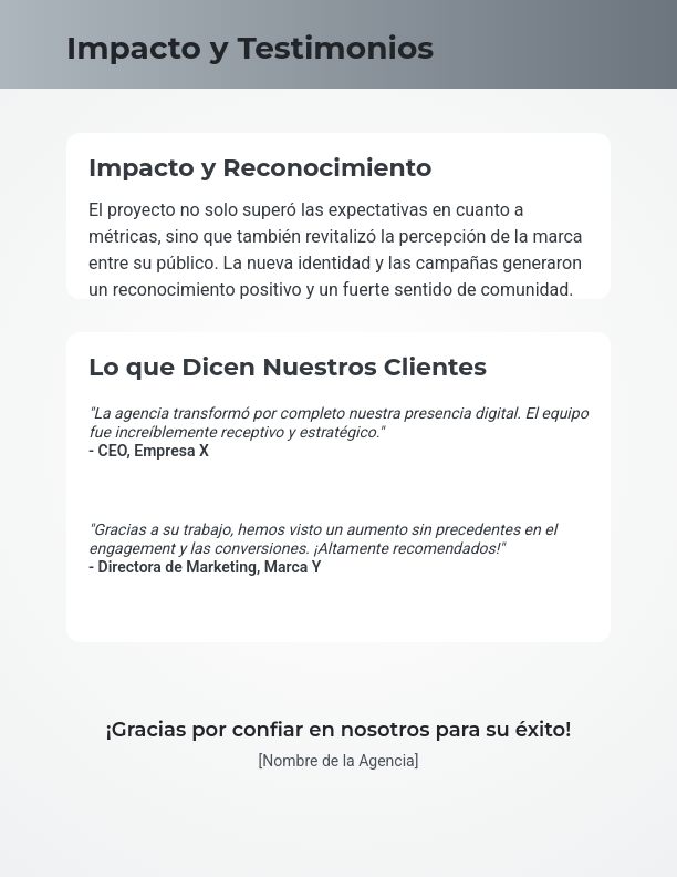 Caso de Éxito: Crecimiento y ROI Digital