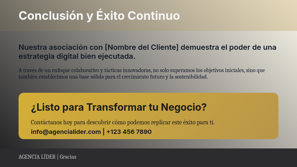 Resultados y Estrategia para Agencias Creativas