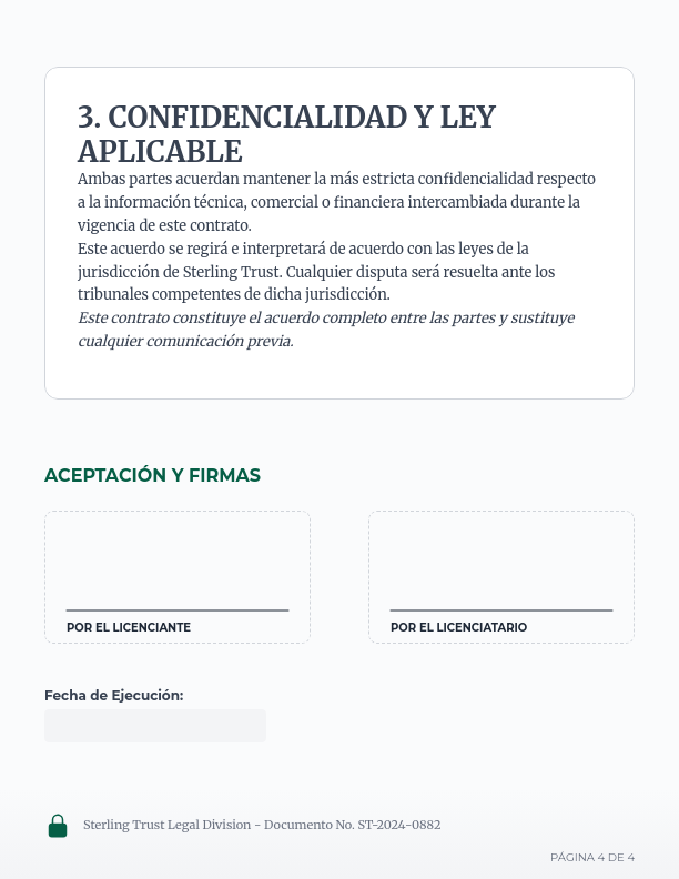 Acuerdo de Licencia de Propiedad Intelectual