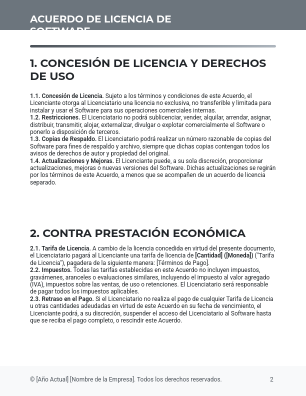 Acuerdo de Licencia de Propiedad Intelectual