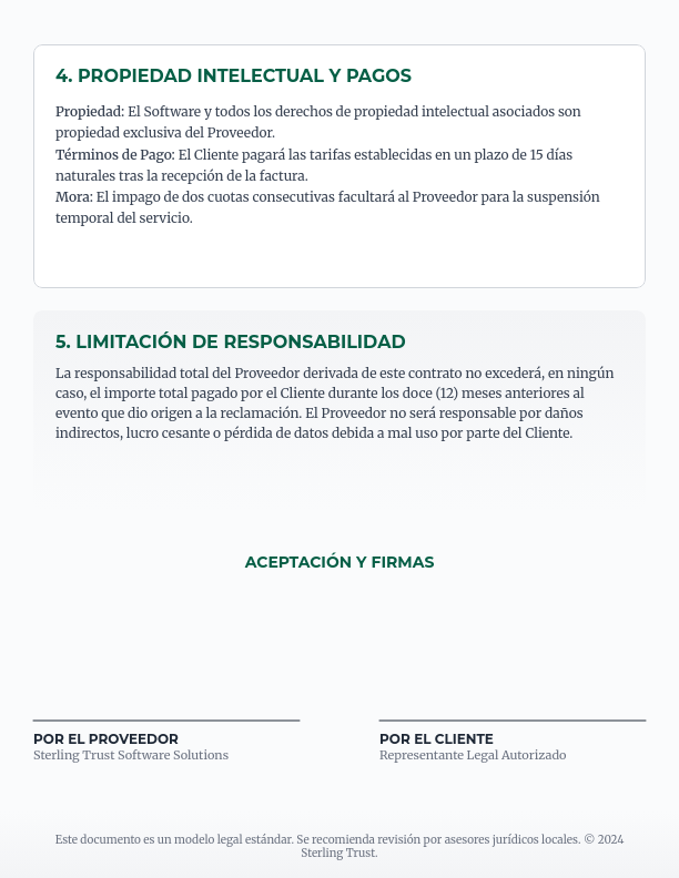 Acuerdo de Licencia y Suscripción SaaS