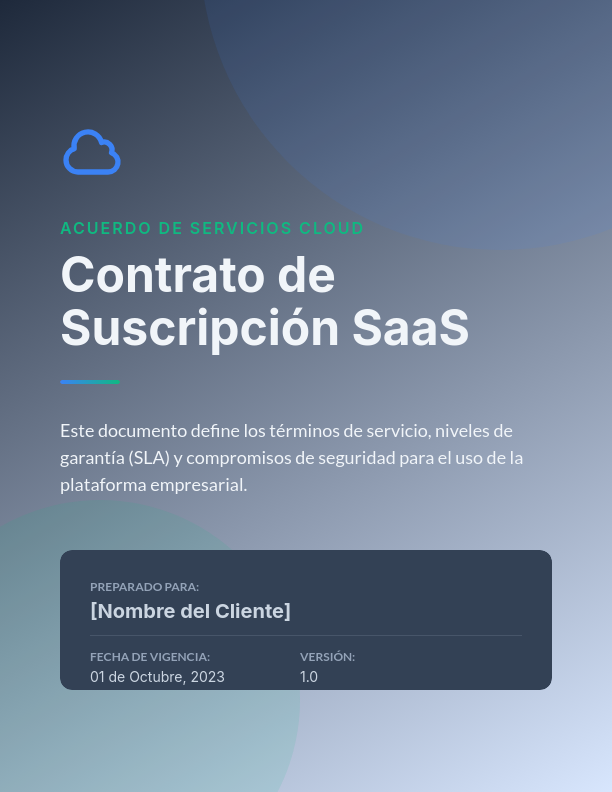 Acuerdo de Suscripción de Software SaaS