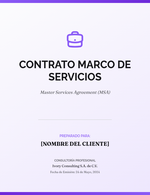 Acuerdo Marco de Servicios para Consultoría
