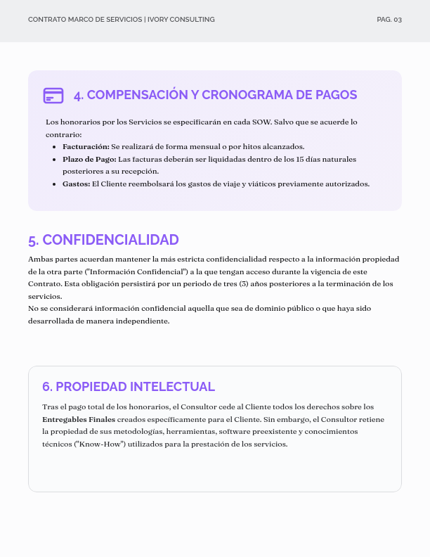 Acuerdo Marco de Servicios para Consultoría