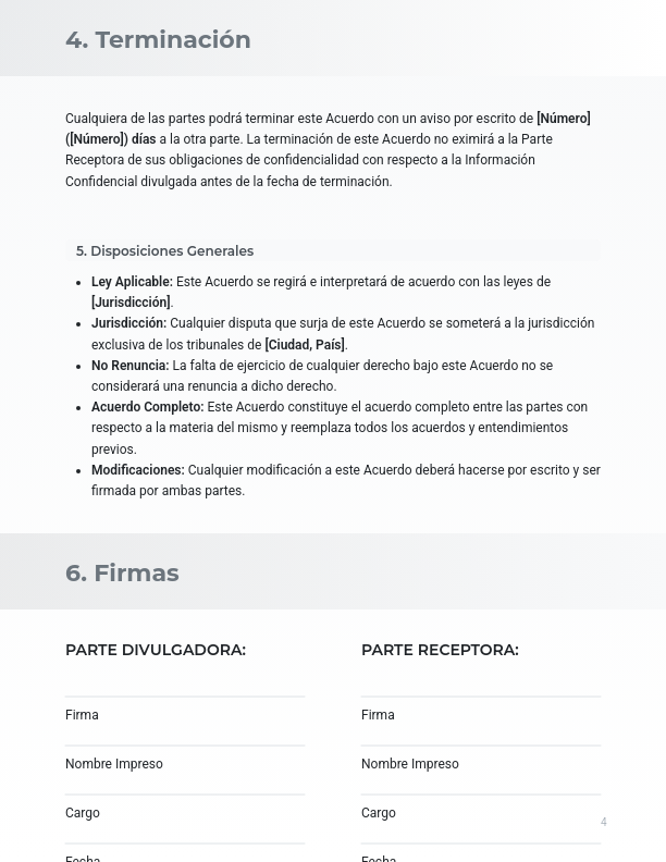 Acuerdo de Confidencialidad Mutuo Profesional