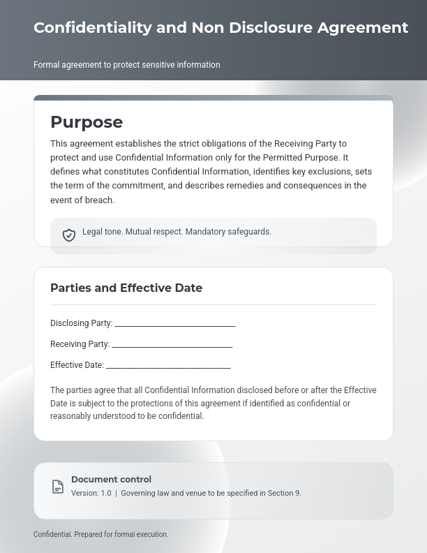 Acuerdo de Confidencialidad Unilateral