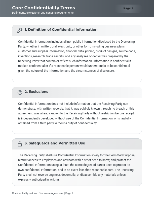 Acuerdo de Confidencialidad Unilateral