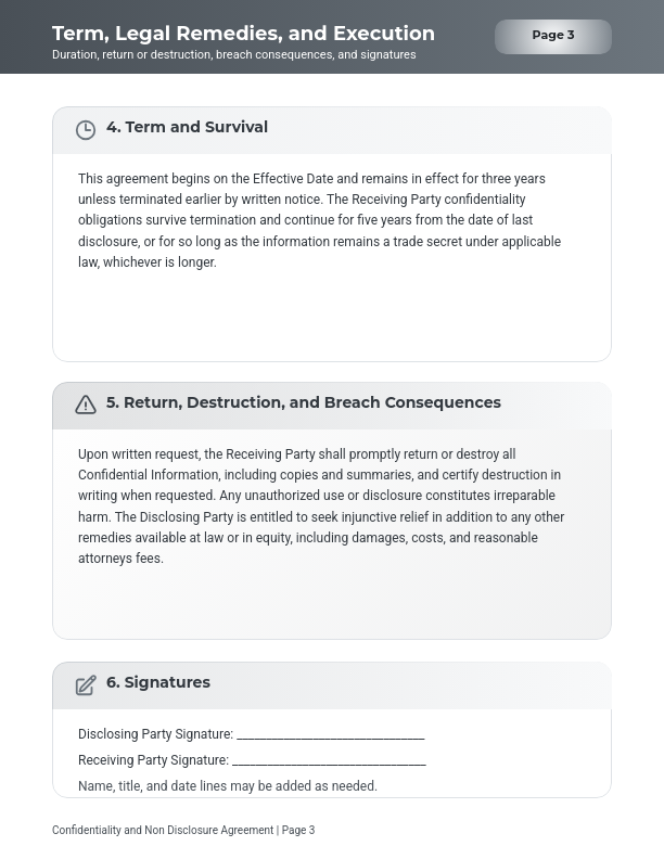Acuerdo de Confidencialidad Unilateral