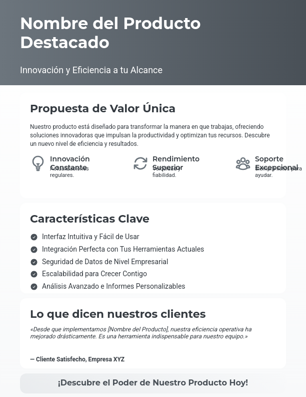 Resumen Ejecutivo de Lanzamiento de Producto