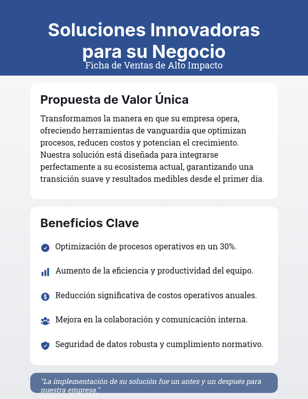 Ficha de Producto para Cierre de Ventas