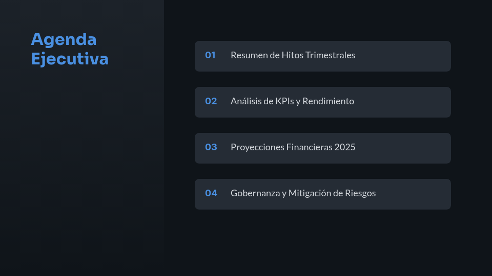 Reporte Estratégico para Junta Directiva