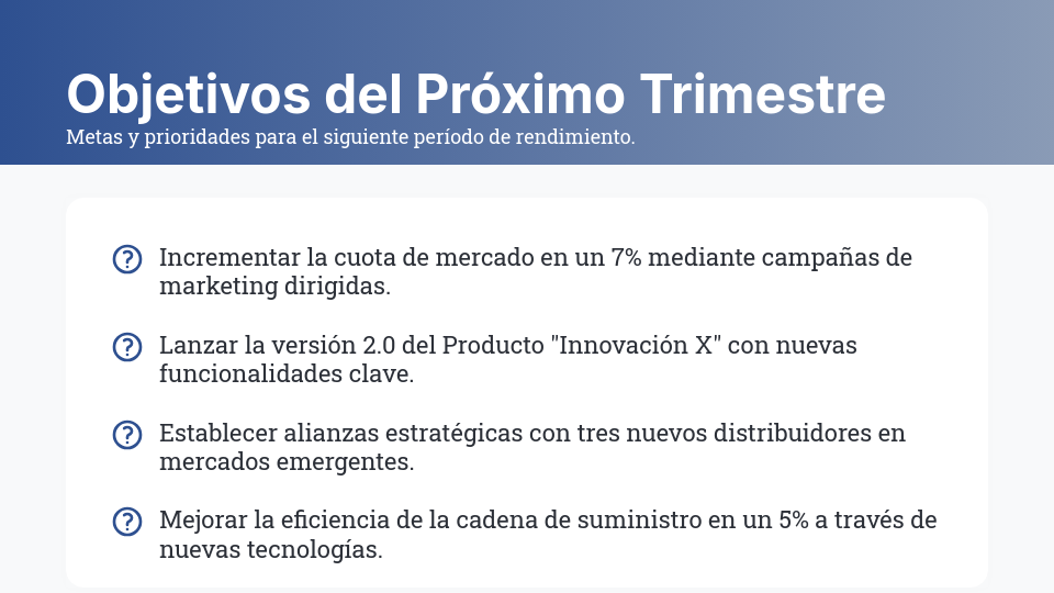 Análisis de Impacto y Metas QBR