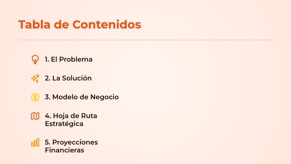 Pitch Deck para Captación de Capital Semilla