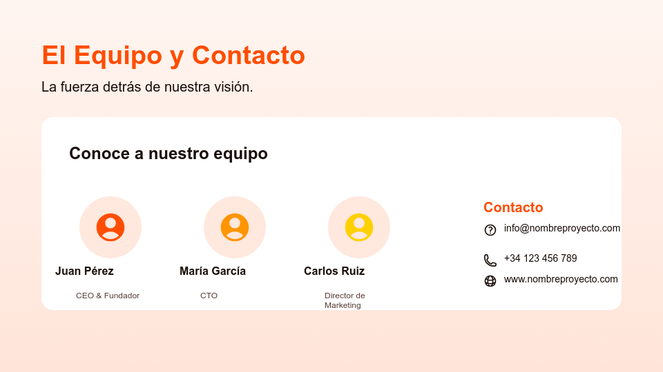 Pitch Deck para Captación de Capital Semilla