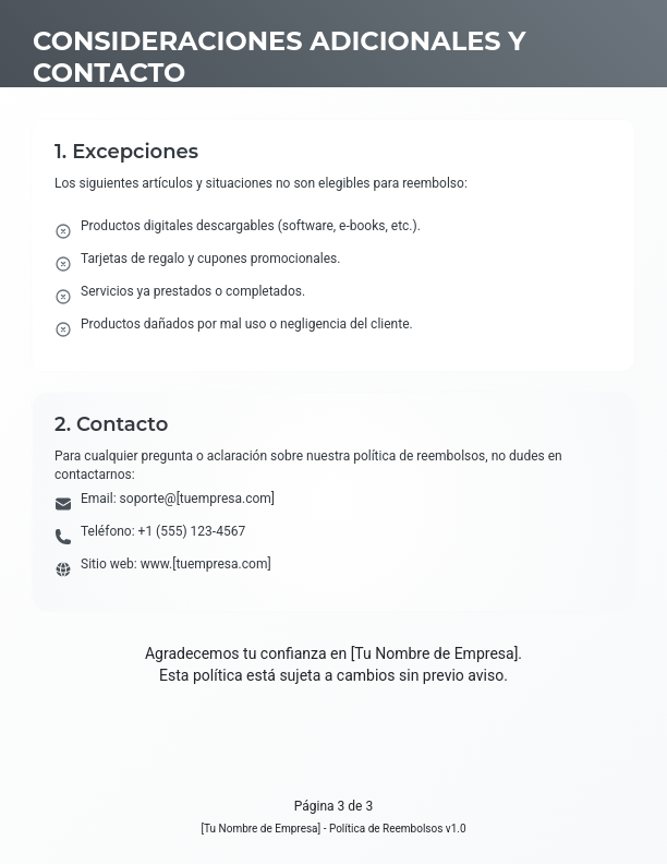 Política de Reembolsos y Devoluciones