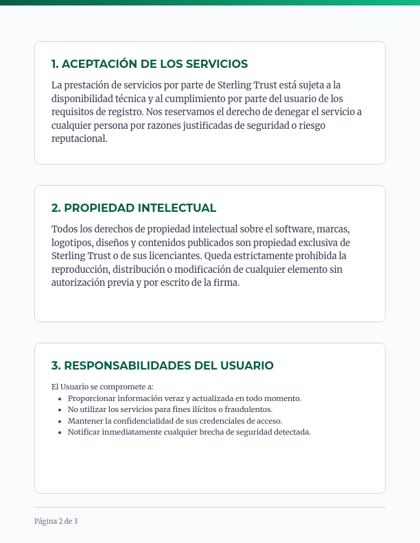 Condiciones de Uso para Plataformas Digitales