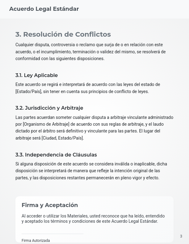 Condiciones Generales de Uso del Servicio