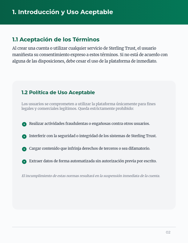 Condiciones Generales de Uso Comercial