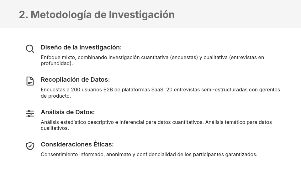 Metodología y Resultados de Investigación