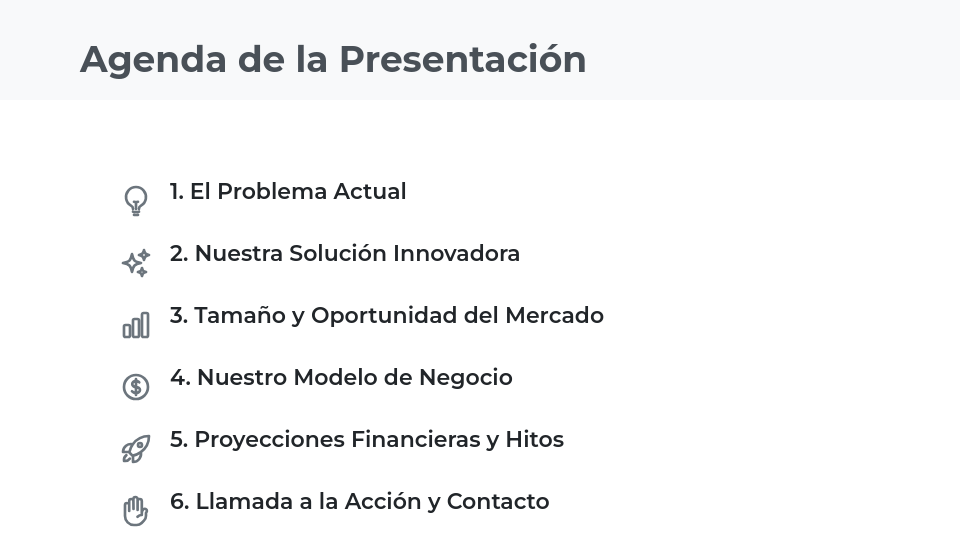 Deck de Negocios para Rondas de Capital
