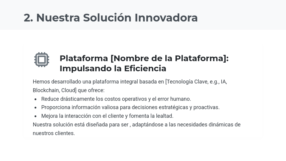 Deck de Negocios para Rondas de Capital