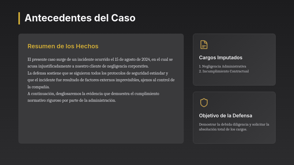 Estrategia de Litigio y Defensa Judicial