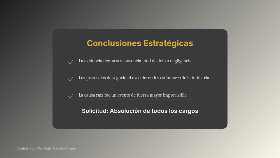 Estrategia de Litigio y Defensa Judicial