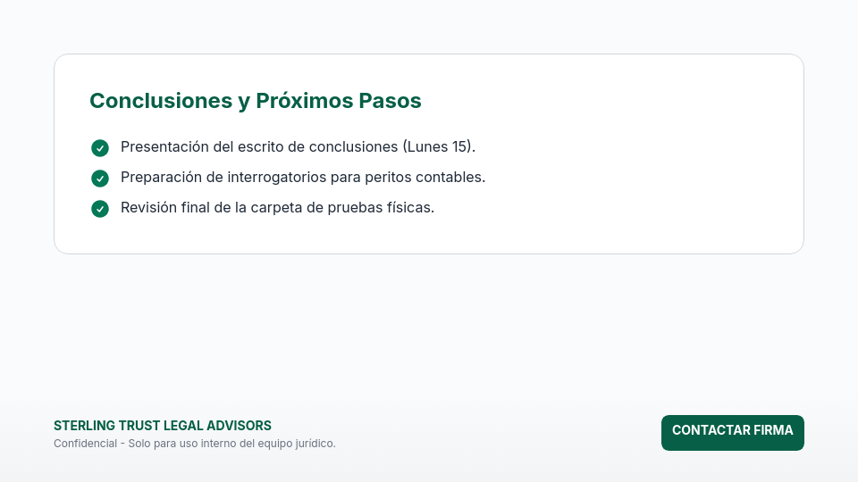 Estrategia de Defensa y Análisis de Litigio