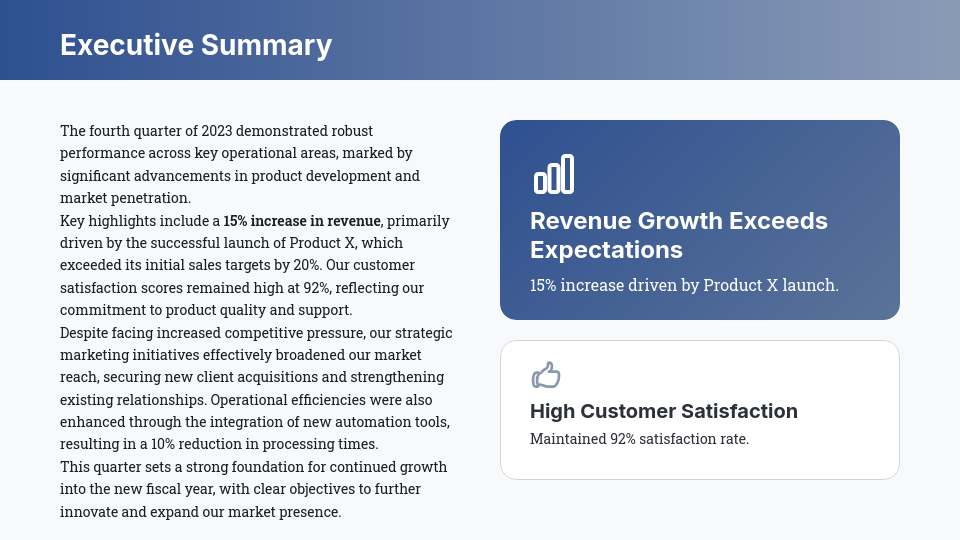 Resultados QBR y Hoja de Ruta Operativa