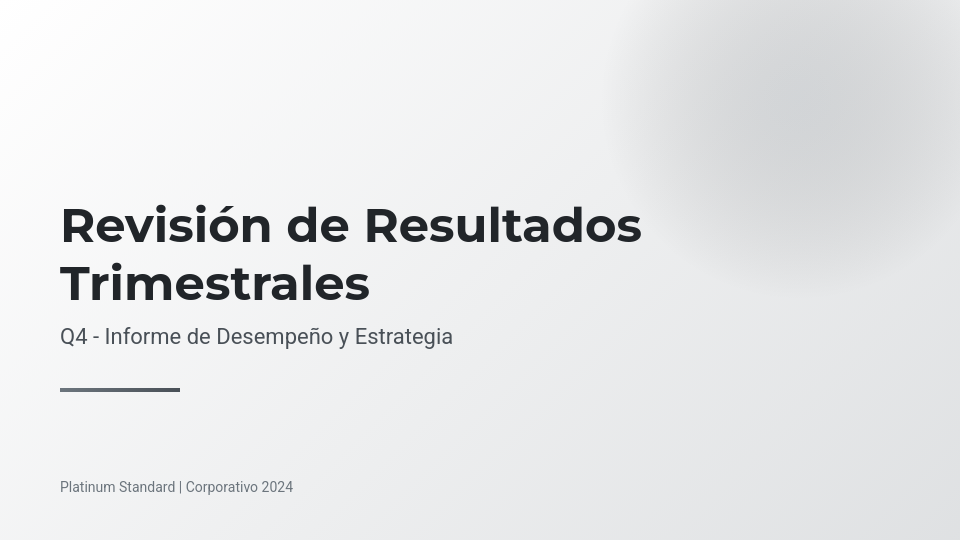Informe de Rendimiento Trimestral Corporativo