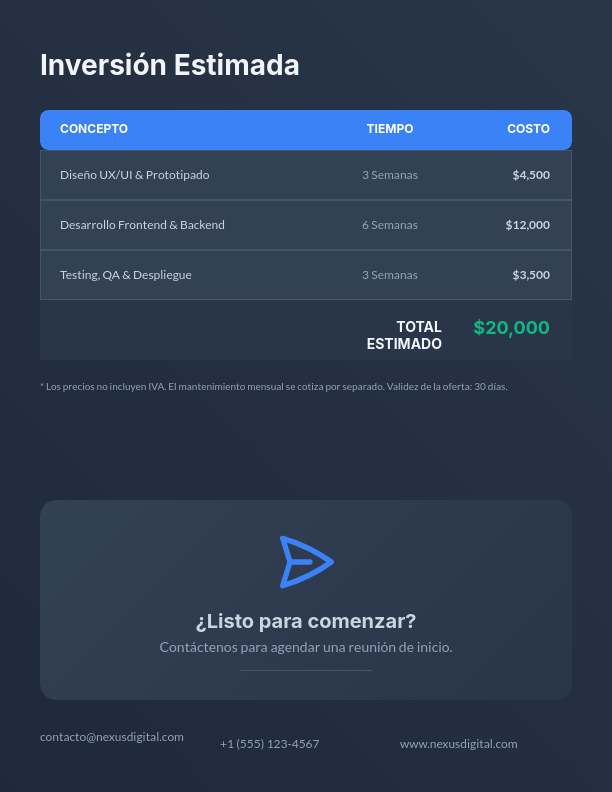 Propuesta de Diseño y Desarrollo Web
