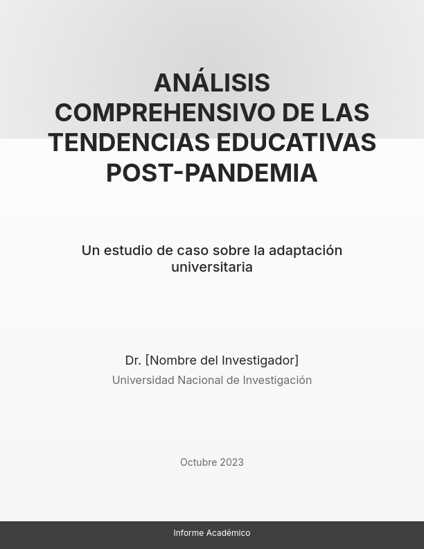 Investigación Académica Avanzada